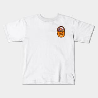 Cartoon Jack O Lantern Candy Bucket, made by EndlessEmporium Kids T-Shirt